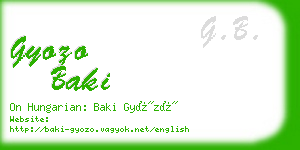 gyozo baki business card
